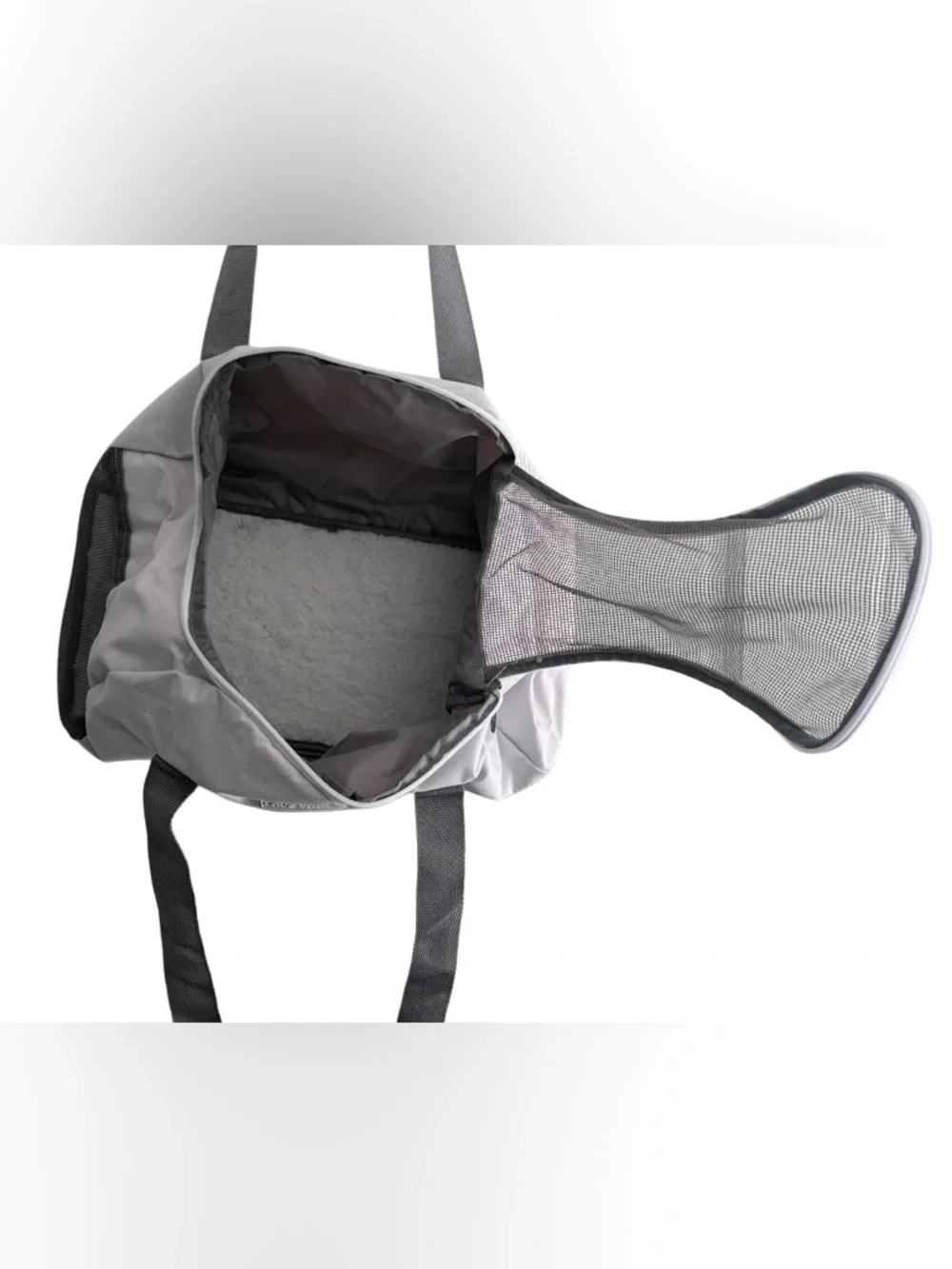 Love You Pet Gray & White Small Pet Carrier Tote
